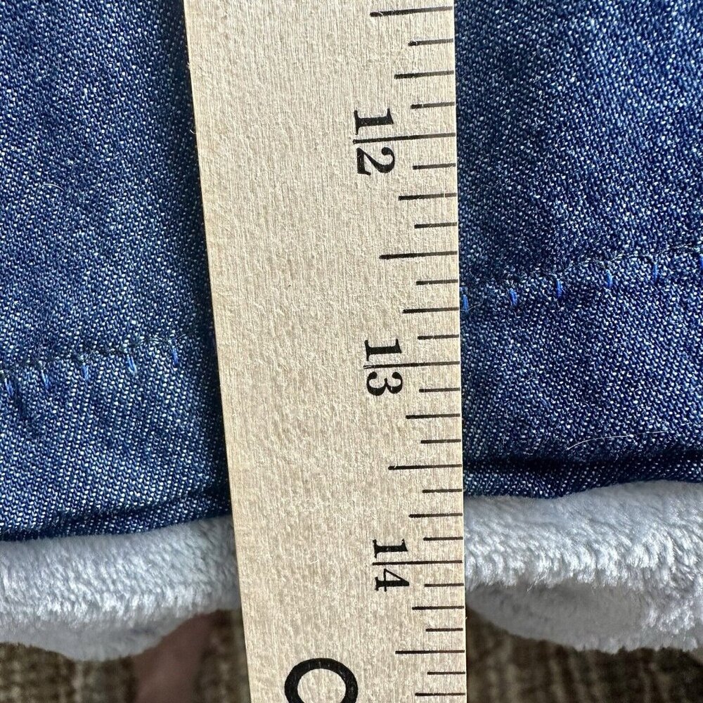 Vermont Country Store Denim Dress Womens 2X Blue Pintuck Jumper 100% Cotton - Picture 10 of 10